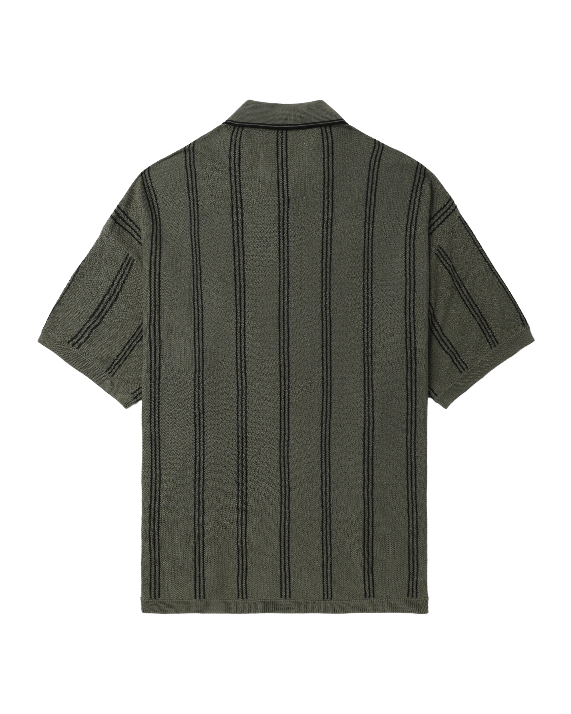 tightbooth 2024SS STRIPE KNIT POLO OLIVE