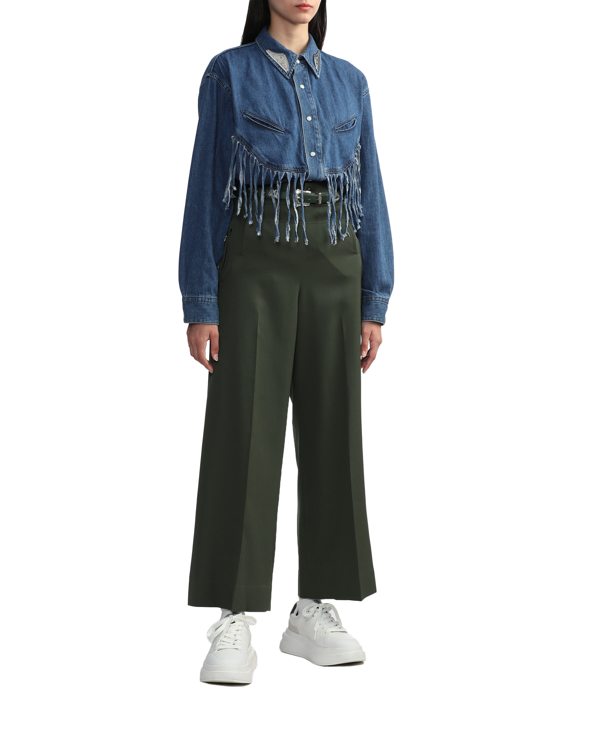トップス TOGA ARCHIVES DENIM FRINGE SHIRTS TOGA ARCHIVES Fringe denim shirt | ITeSHOP