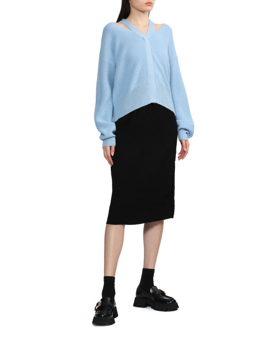 Cut-out relaxed pullover image number 1