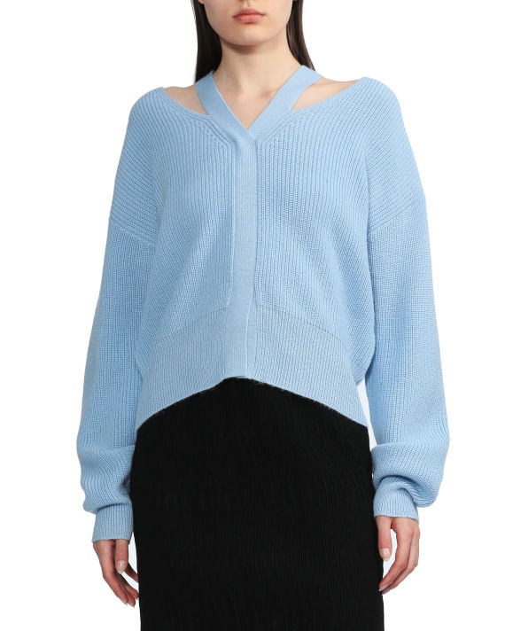 Cut-out relaxed pullover image number 2