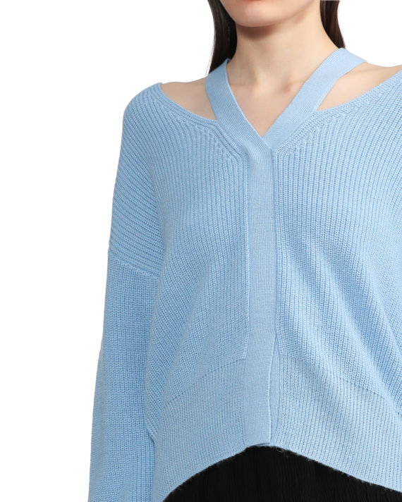 Cut-out relaxed pullover image number 4