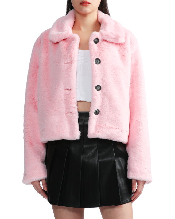 VESTA PINK Faux fur jacket