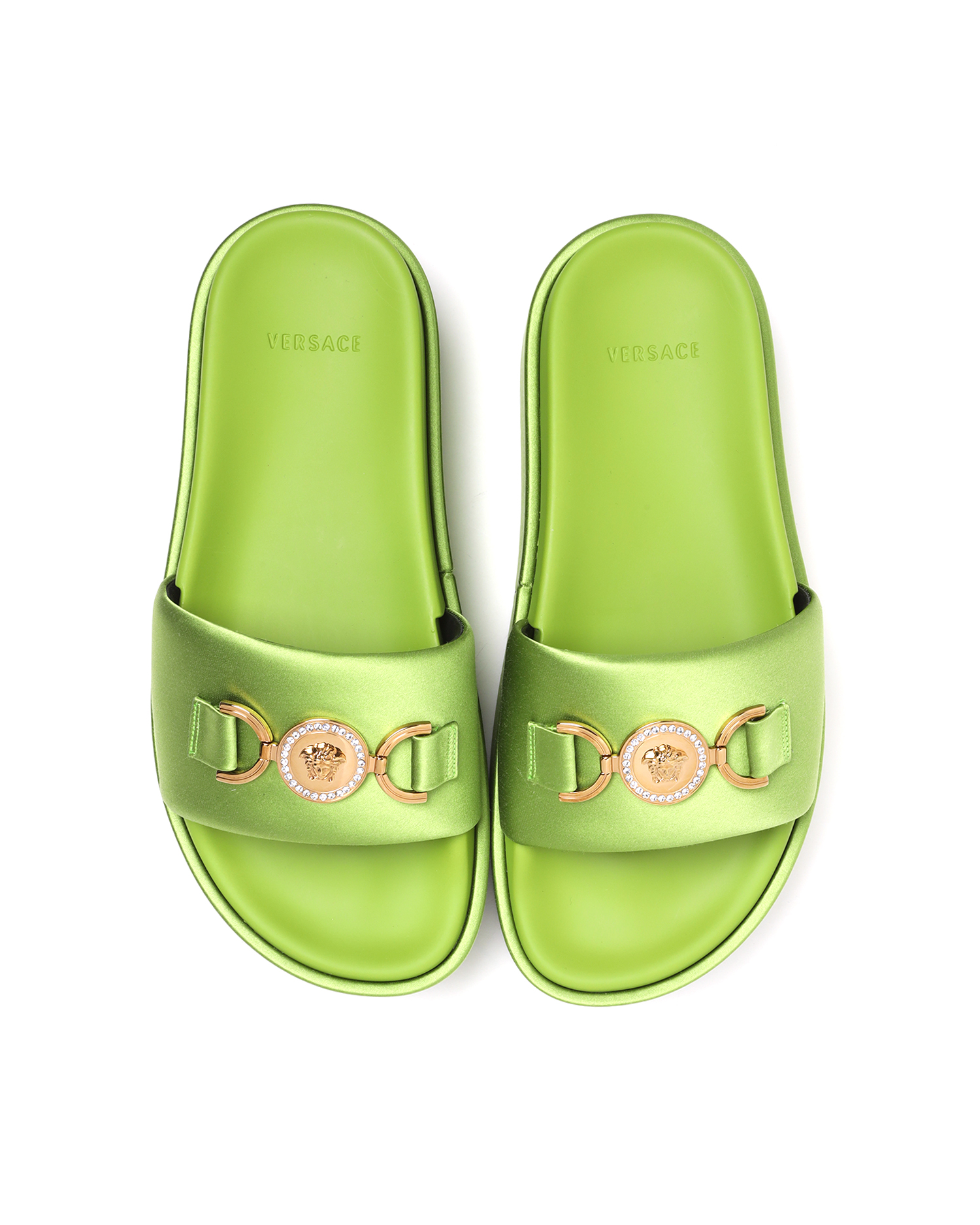 Versace hot sale slides green