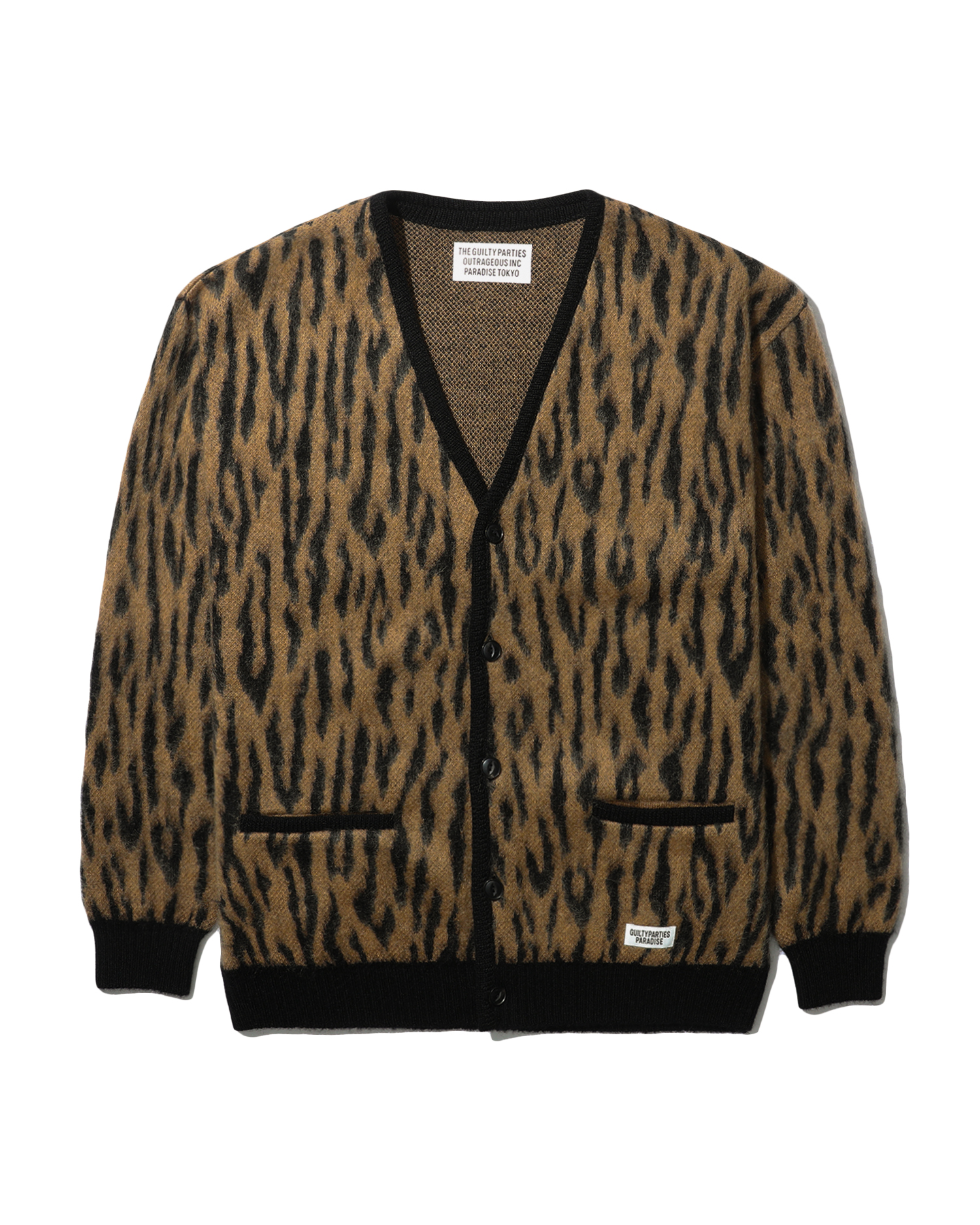 WACKO MARIA Leopard mohair cardigan| ITeSHOP