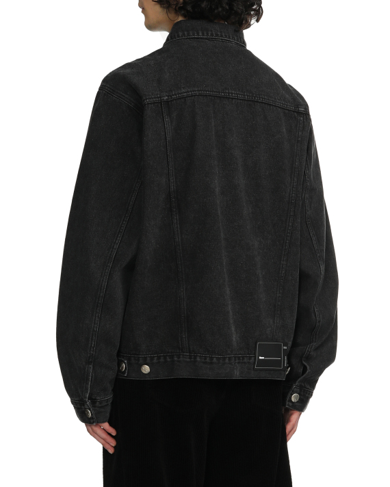 WE11DONE Logo-patch denim jacket