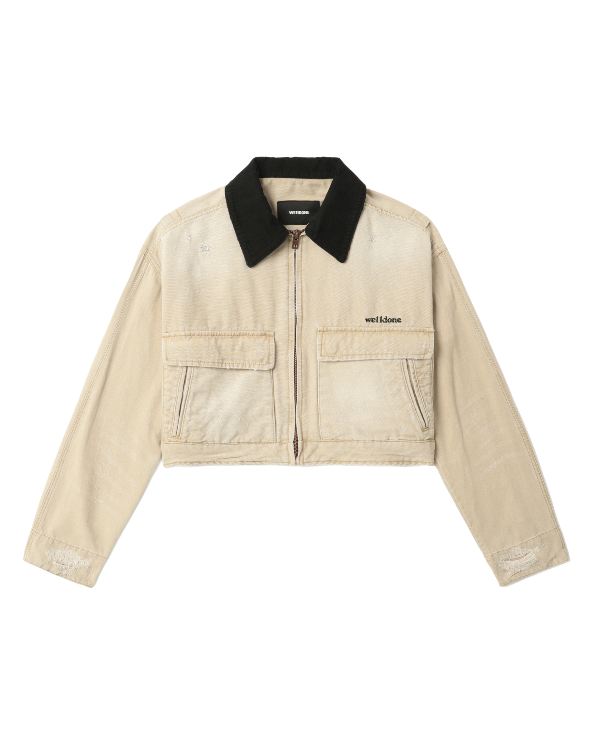 WE11DONE Cropped workwear zip jacket | ITeSHOP