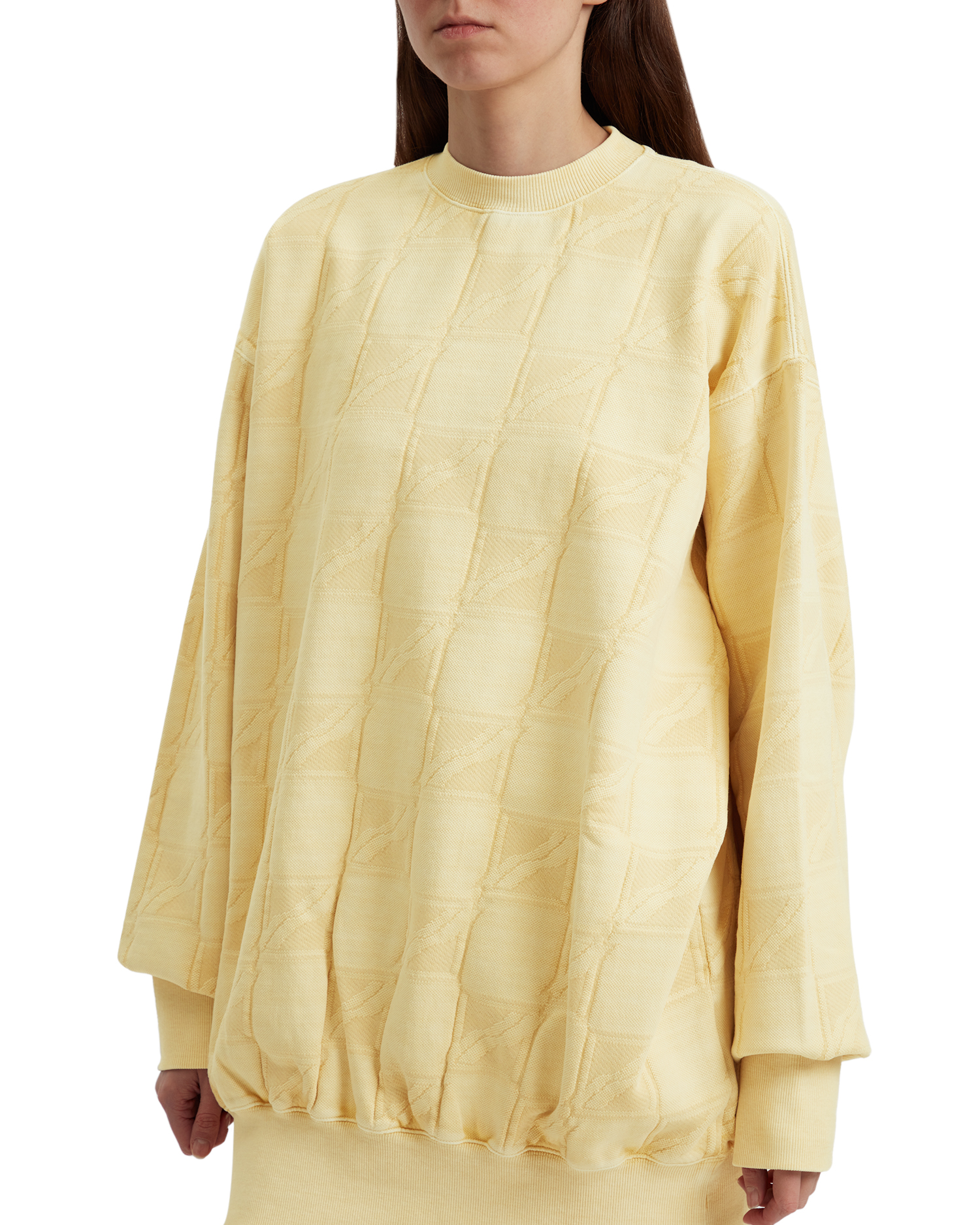 Oversized all-over jacquard zurry sweatshirt