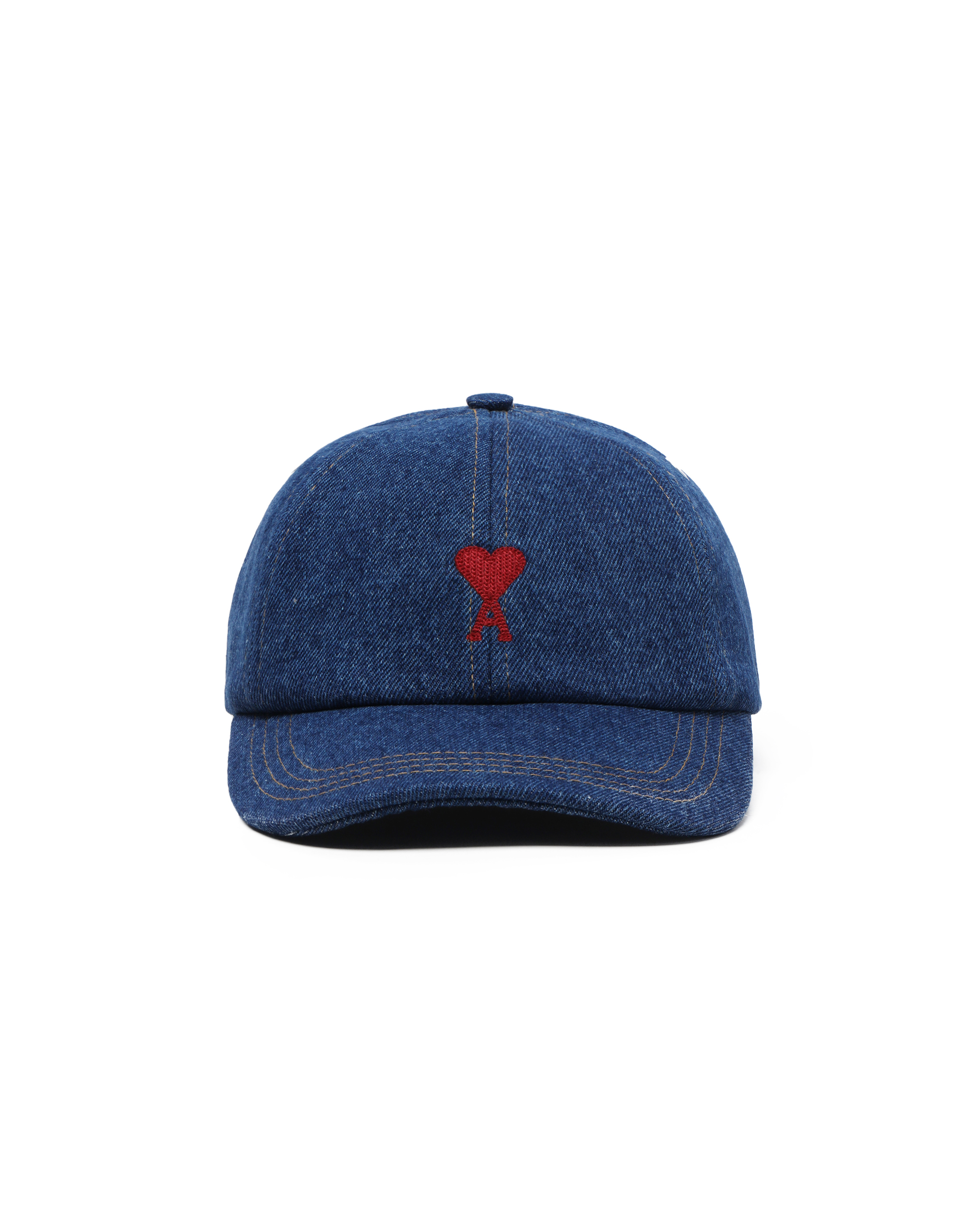 ami paris　AMI DE COEUR EMBROIDERY CAP Ami De Coeur 刺繍キャップ ブラック | AMI PARIS