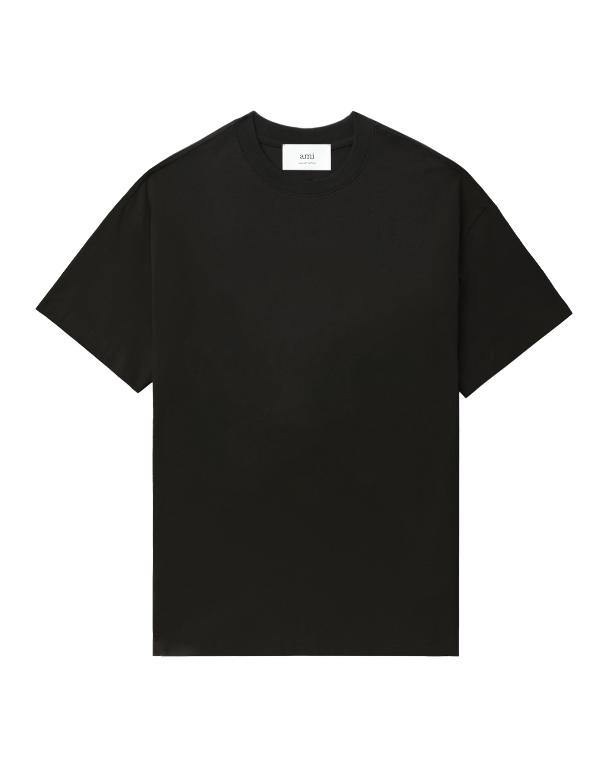 Front of plain black t-shirt.