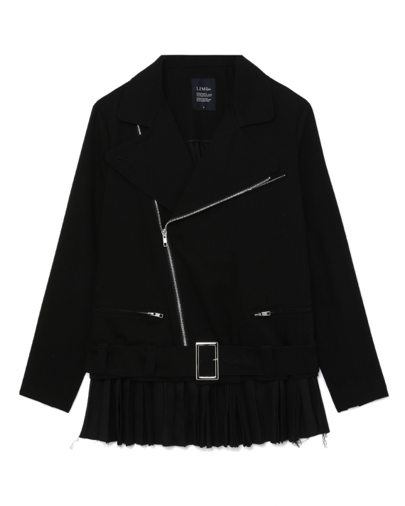 LIMI feu Pleat-panelled biker jacket