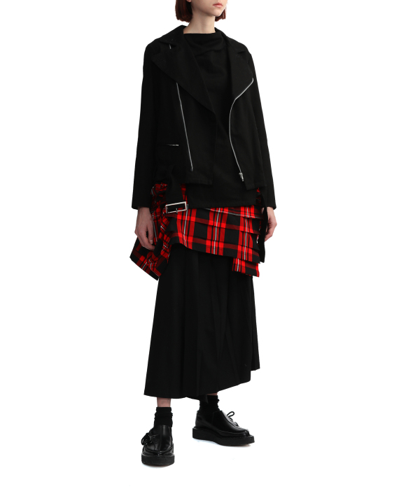 LIMI feu Pleat-panelled biker jacket