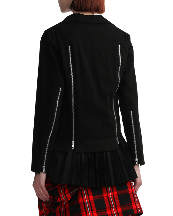LIMI feu Pleat-panelled biker jacket