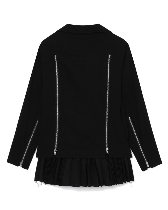 LIMI feu Pleat-panelled biker jacket