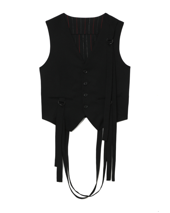 LIMI feu Cinched straps wool waistcoat