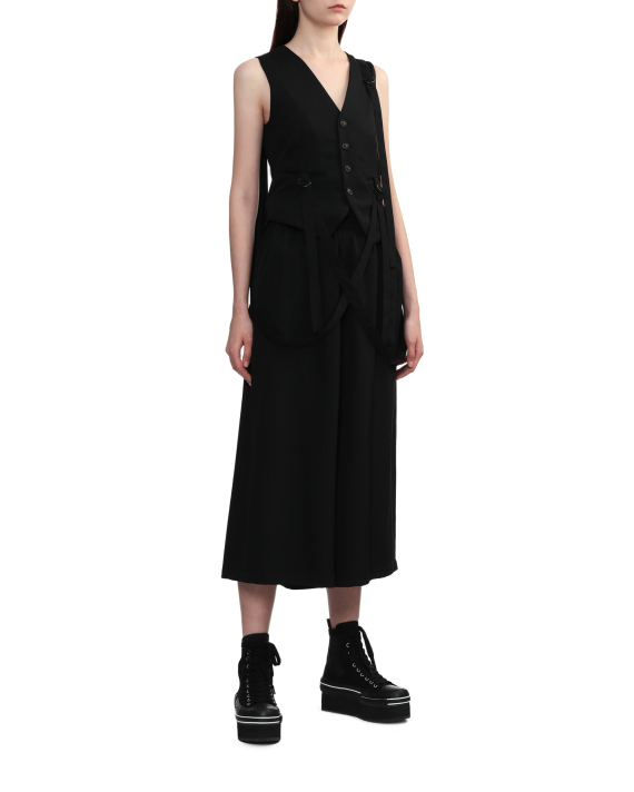 LIMI feu Cinched straps wool waistcoat