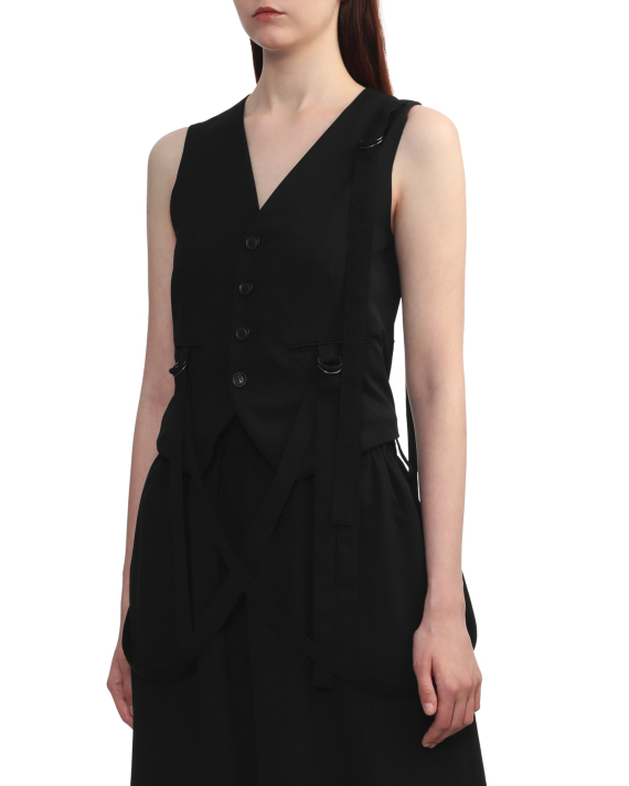 LIMI feu Cinched straps wool waistcoat