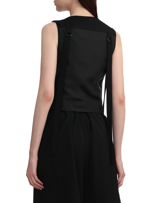 LIMI feu Cinched straps wool waistcoat