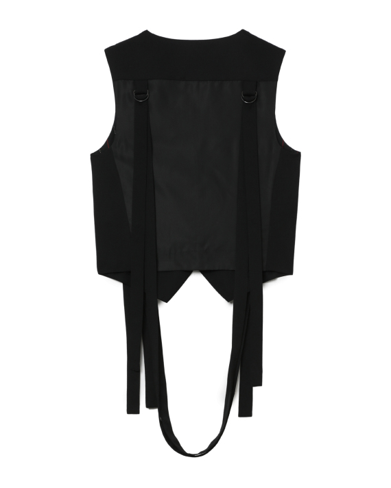 LIMI feu Cinched straps wool waistcoat