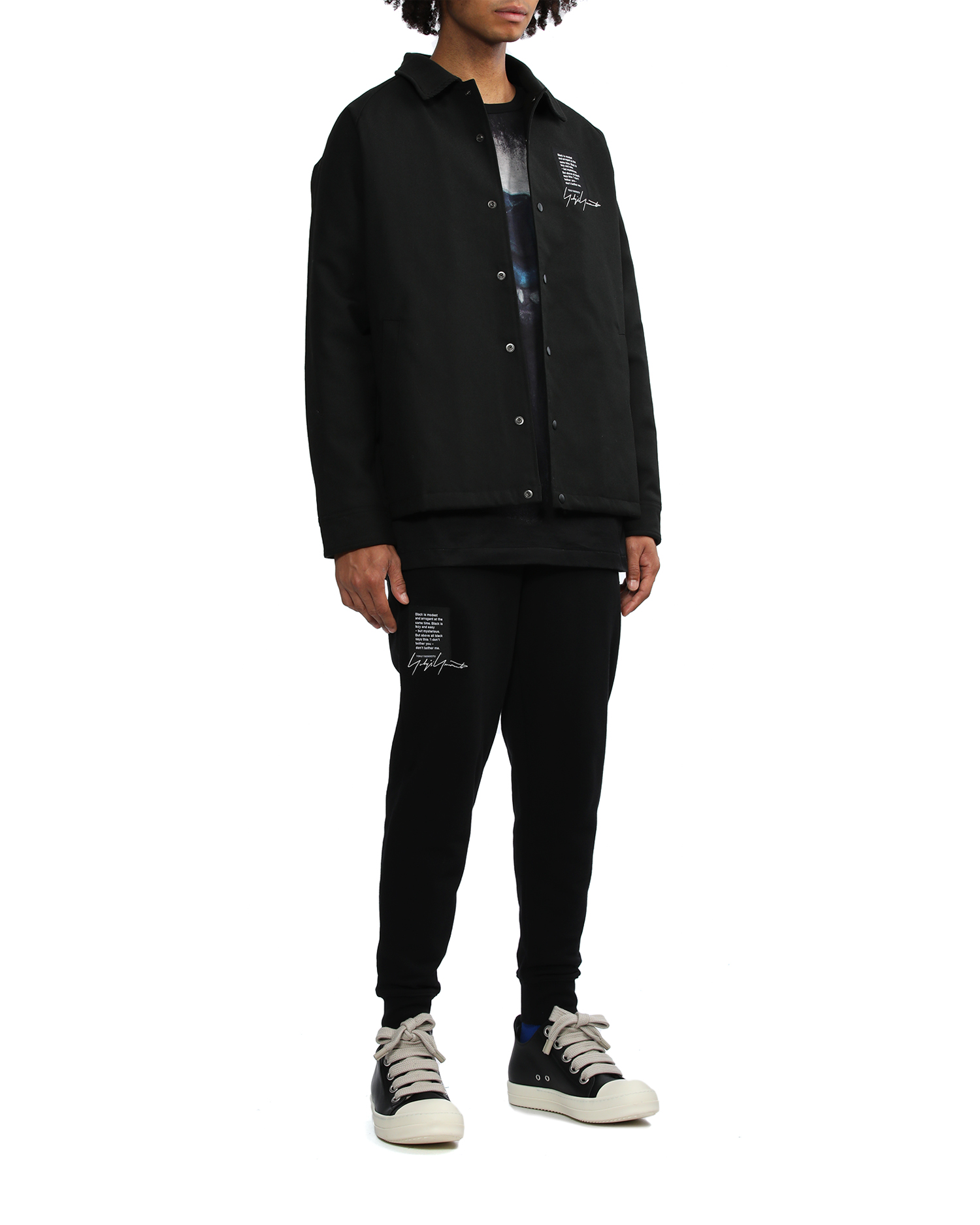 YOHJI YAMAMOTO HOMME X New Era panelled wool coach jacket| ITeSHOP