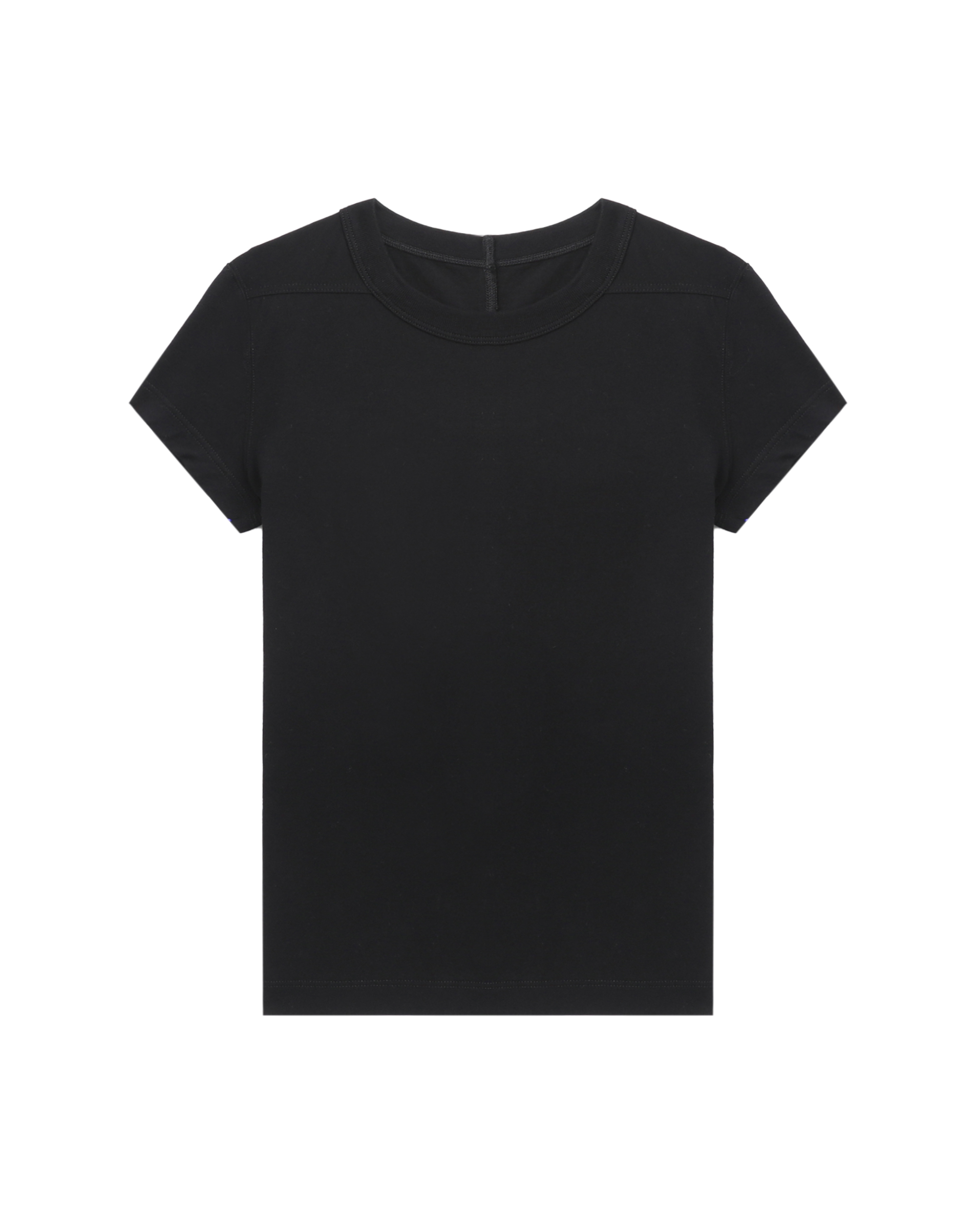 Front of plain black t-shirt.