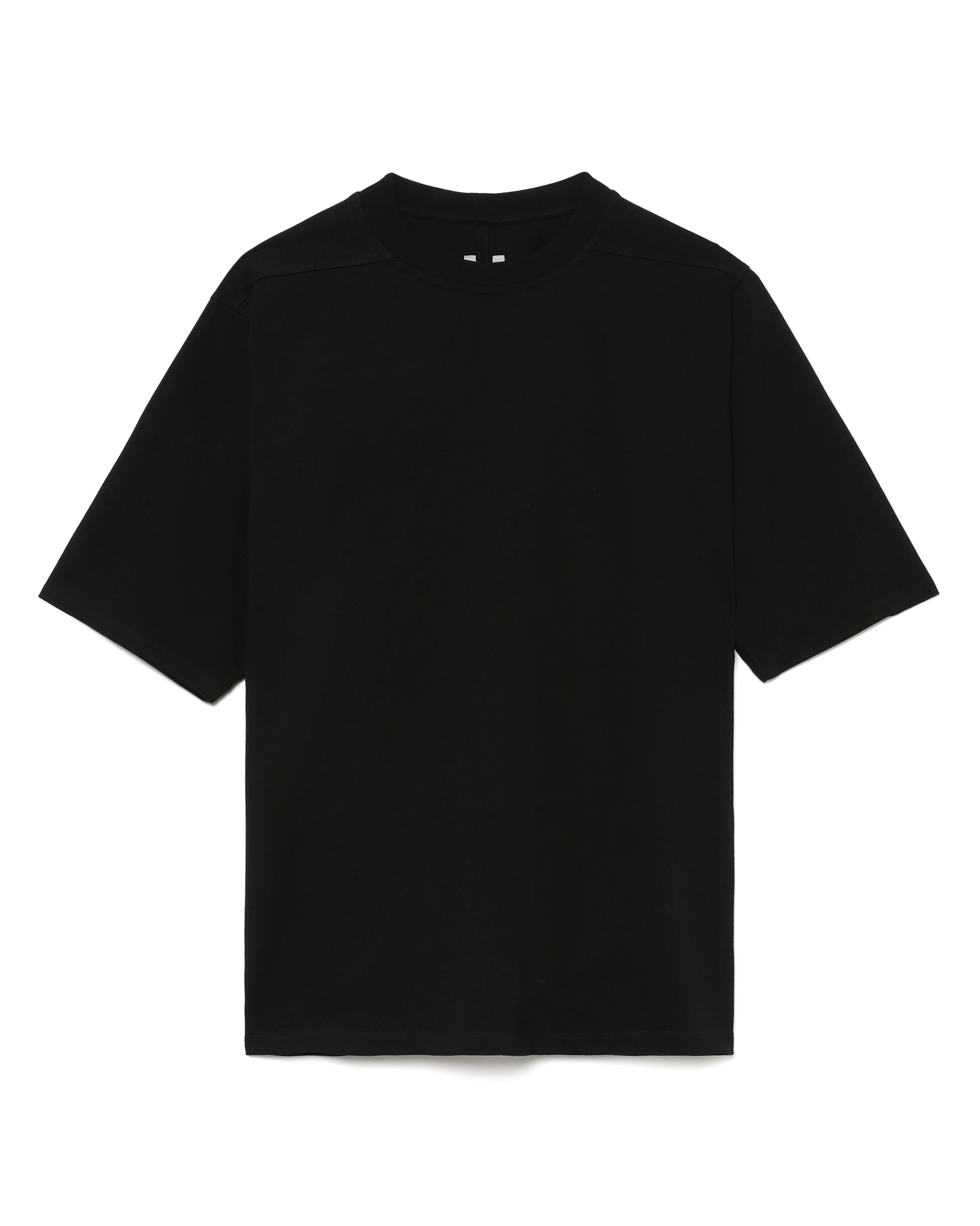 Front of plain black t-shirt.