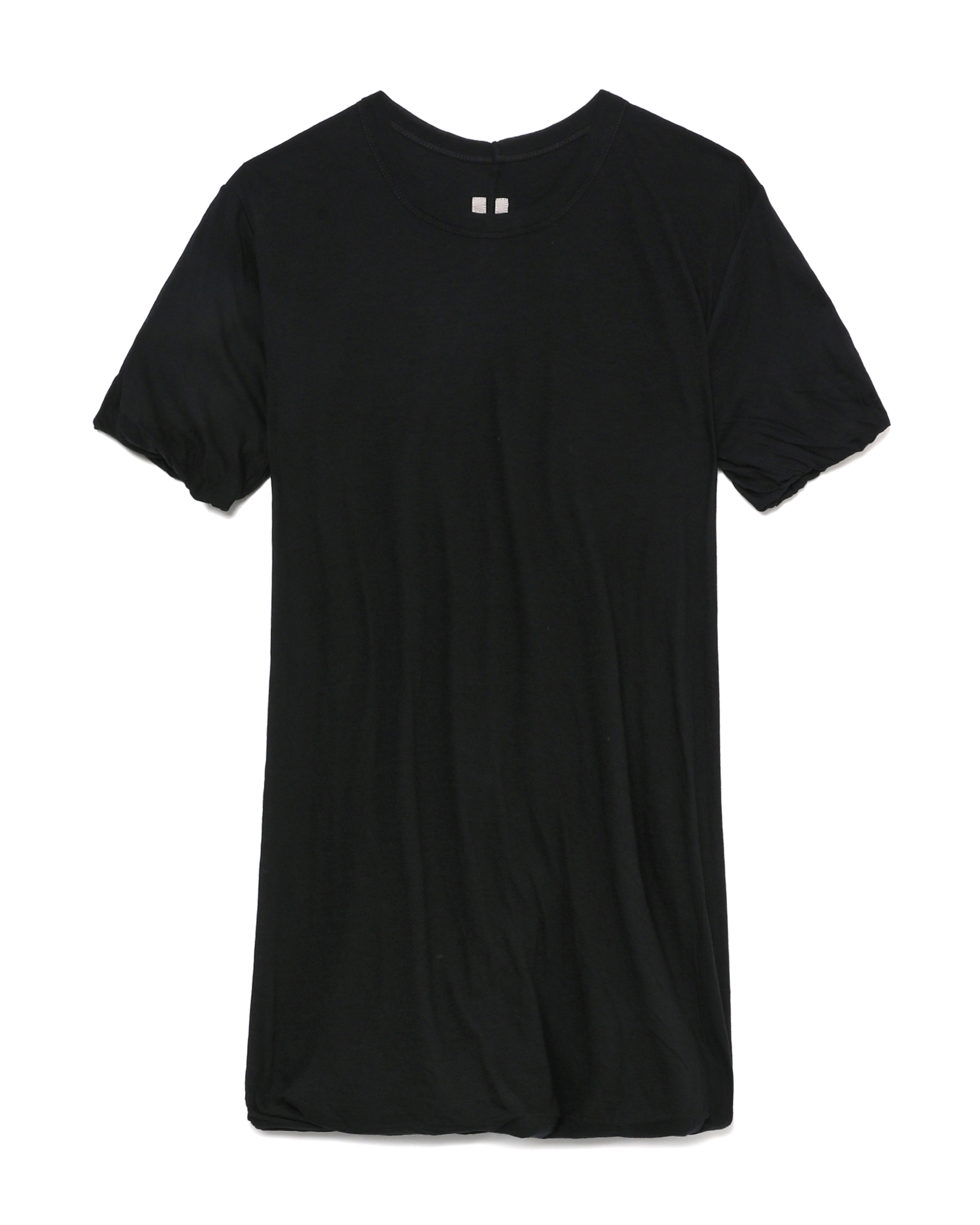 Front of plain black t-shirt.