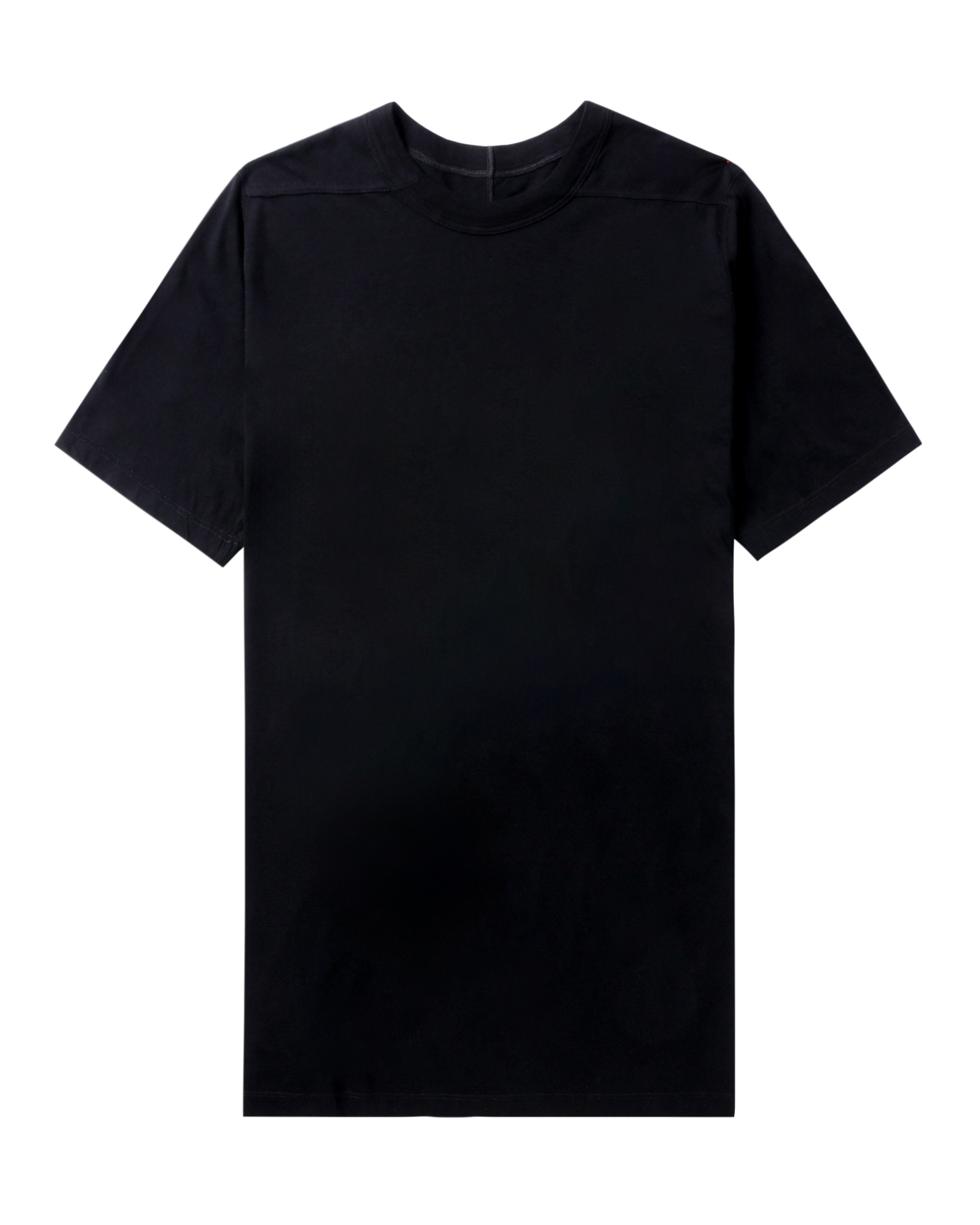 Front of plain black t-shirt.