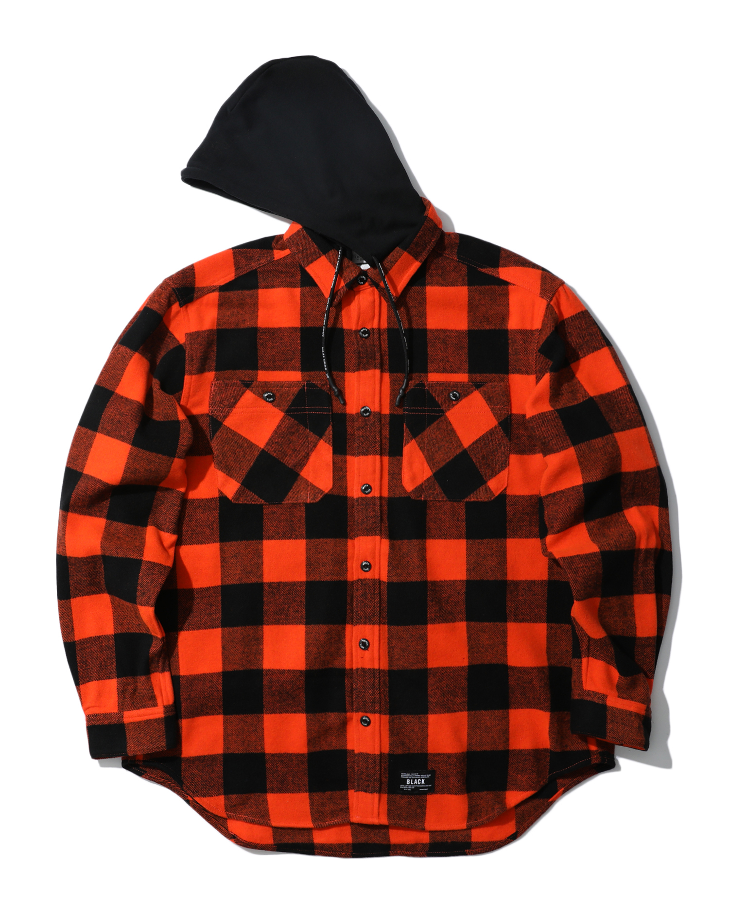 orange flannel hoodie